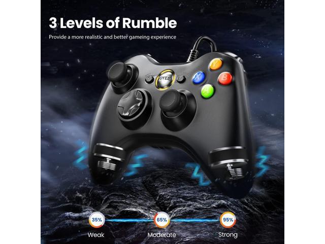 VOYEE PC Controller, Wired Controller Compatible with Microsoft Xbox 360 & Slim/PC Windows 10/8/7, with Upgraded Joystick, Double Shock Enhanced...
