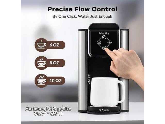 Mecity Coffee Maker 3 in 1 Single Serve Coffee Machine, Compatible with K cup Capsules, Instant Coffee Pot, Tea maker, 6,8,10 Oz Cup, Removable 50...