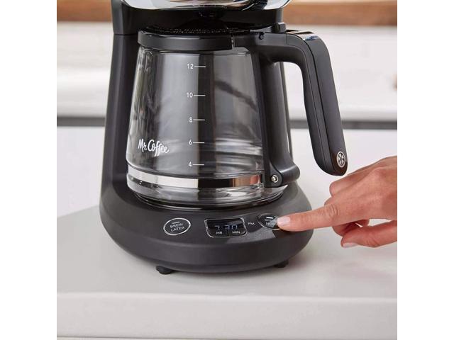 Mr. Coffee 12-Cup Programmable Coffeemaker, Brew Now or Later