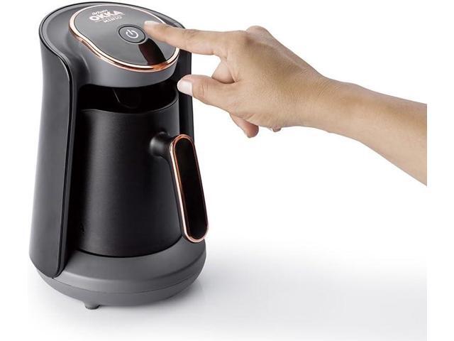 Arzum Okka Minio Automatic Turkish/Greek Coffee Machine, USA 120V UL, 4 cups, Black/Gold