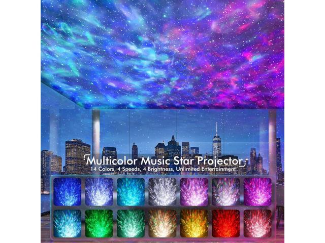 Rossetta Galaxy Projector, Star Projector for Bedroom, Night Lights for Kids Room with White Noise, Bluetooth Speaker, Timer and Remote, Room...
