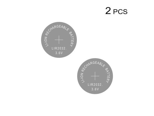 Li-ion Rechargeable Battery LIR2032 3.6V Lithium Button Coin Cell Watch Batteries LIR 2032 Replaces CR2032/ML2032