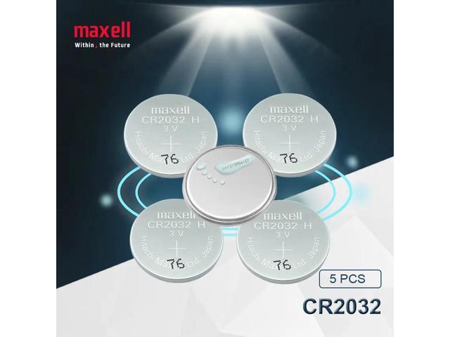 5pc maxell brand battery cr2032 3v button cell coin batteries for watch computer toy remote control cr 2032