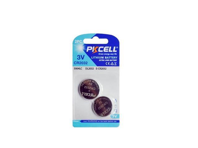 PKCELL 2PCS/1Card CR2032 Lithium Battery 3V Button Battery Cell DL2032 KCR2032 5004LC 3V Button Cell For Watch Car Remote key