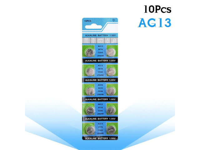 10pcs/pack AG13 1.5V LR44 L1154 RW82 RW42 SR1154 SP76 A76 357A pila lr44 SR44 AG