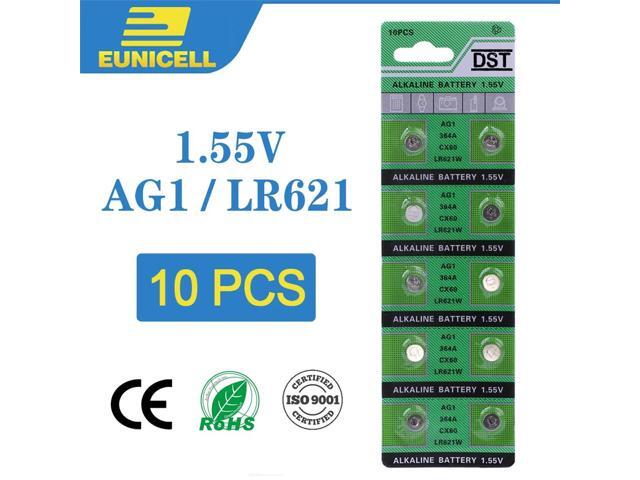 10pcs Alkaline Cell Coin Battery 1.55V AG1 LR621 Button Batteries 364 164 531 SR621 SR621SW SR60 SP364 TR621 AG 1 For Watch Toys