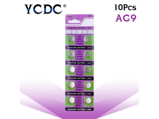 10Pcs AG9 Battery For Watch LR936 394 1.55V Button Batteries 194 SR936 Cell Coin SR936SW CX194 For Toys Control Remote