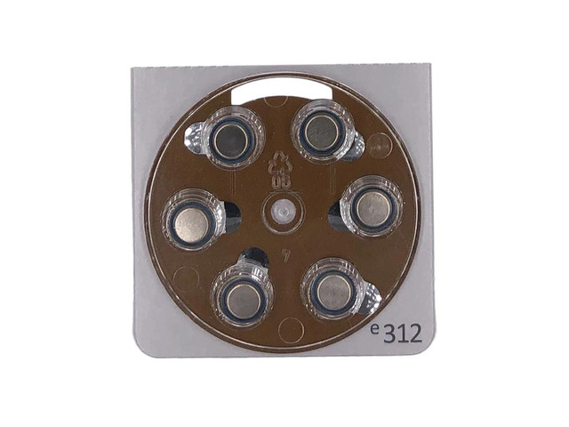 Hearing Aid Power Batteries PR41 1.4V Brown Tab Zinc-Air Button Cell Battery e312 Replaces 312 312A A312 DA312 P312 S312 ZA312