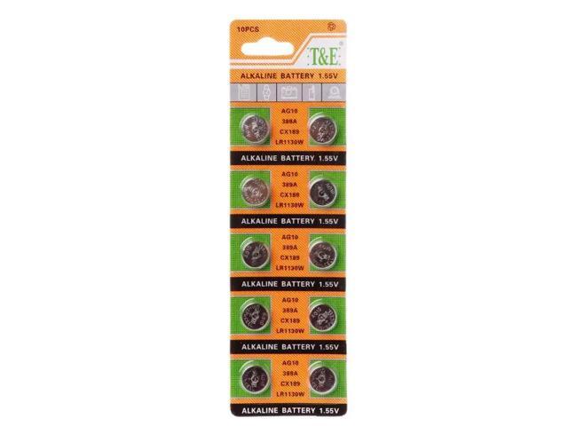 Button Coin Cell Battery AG10 1.5V Watch Batteries SR54 389 189 LR1130 SR1130 Toys Control Remote 10PCS