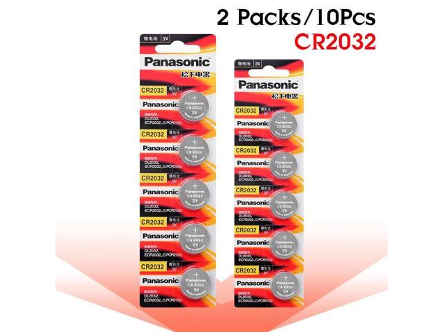 10Pcs 3V Green Power cr2032 Button Battery CR2032 Coin Cell for Watch Calculator DL2032 KL2032 5004LC SB-T15 Lithium Batteries