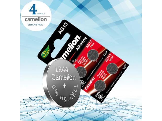 Camelion 4pcs 1.5V Button Cell Battery lr44 Lithium Coin Batteries A76 AG13 G13A LR44 LR1154 357A SR44