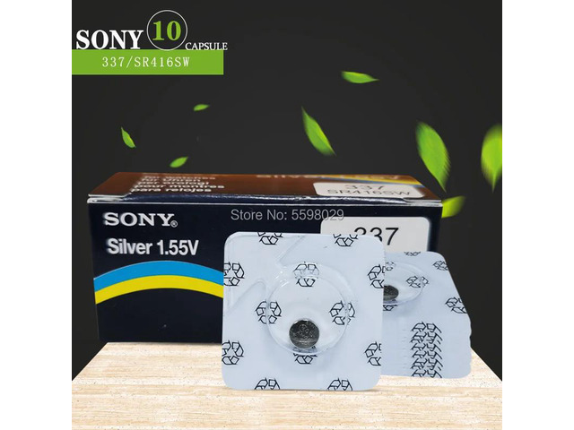 10pcs For Sony Single grain 337 SR416SW 623 D337 V337 SP337 Watch Battery Button Coin Cell For Watch Car Remotes