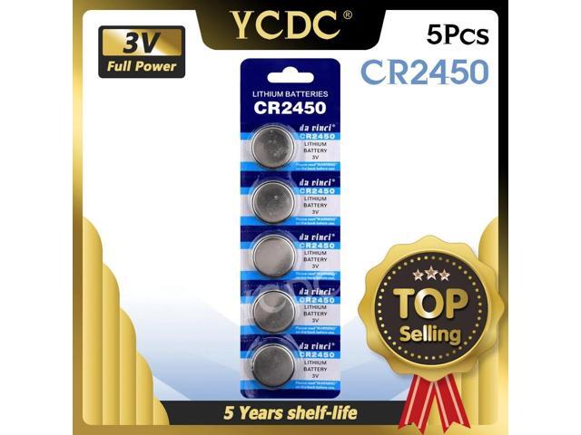 5x 3V Lithium Coin Cells Button Lithium Battery CR2450 DL2450 BR2450 LM2450 KCR5029 EE6230 For LED Lights Toys Watches