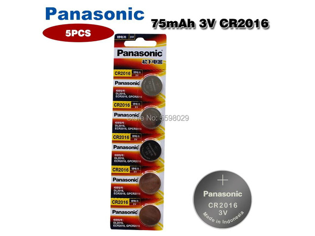 5pcs brand battery for cr2016 3v button cell coin batteries for watch computer c