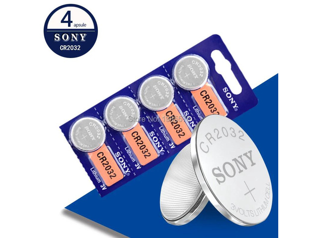 4pcs brand cr2032 battery for SONY 3v button cell coin batteries for watch compu