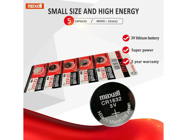 cr1632 3v 5 X for maxell brand battery for button cell coin batteries for watch computer cr 1632 For Toys Watches