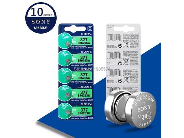 10pcs FOR SONY 377 376 177 SR626SW 626 SR626 V377 AG4 Watch Battery Silver Oxide Button Coin Cell MADE IN JAPAN