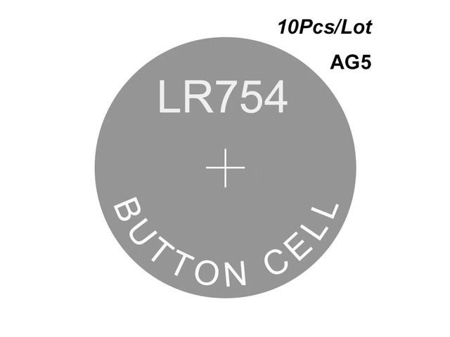 Alkaline Batteries Watch Cells Button Cell AG5 1.5V LR754 SG5 G5A SR754 LR48 LR750 L750 D393 SR48 193 309 393 393A 1136SO 1137SO