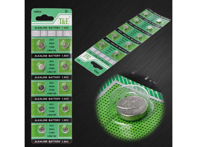 10PCS Watch Battery AG1 1.55V 364 SR621SW LR621 621 LR60 CX60 Alkaline Button Co