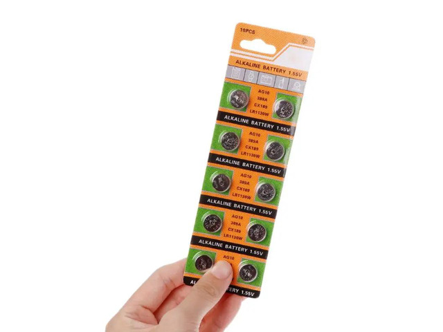 10PCS Button Coin Cell Battery AG10 1.5V Watch Batteries SR54 389 189 LR1130 SR1