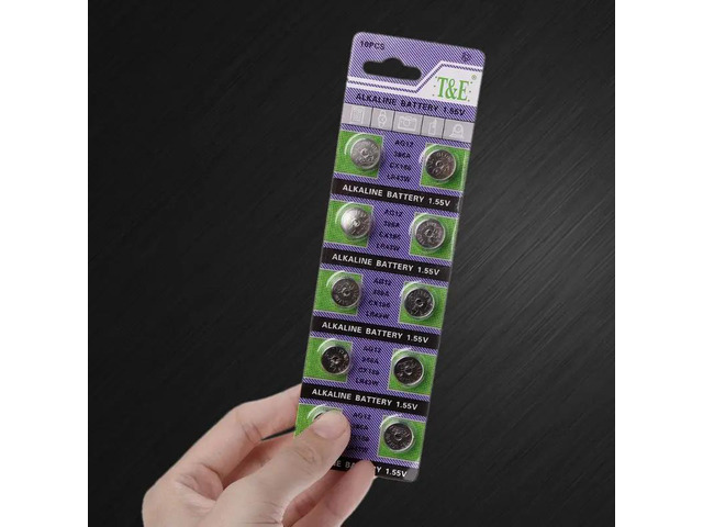 10PCS Alkaline Battery AG12 1.5V LR43 386 Button Coin Cell Watch Toys Batteries 