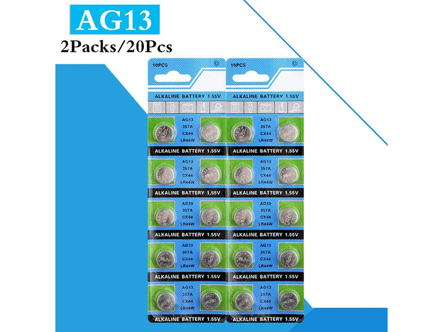 20Pcs AG13 1.5V Alkaline Button Battery LR44 L1154 RW82 RW42 SR1154 SP76 A76 357