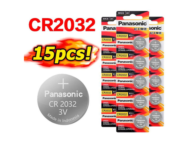 15pcs cr2032 DL2032 ECR2032 5004LC KCR2032 BR2032 3v button battery for watch co