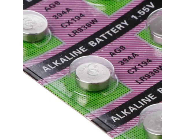 10PCS Alkaline Battery AG9 1.55V Button Coin Cell Watch Batteries LR936 394 SR93