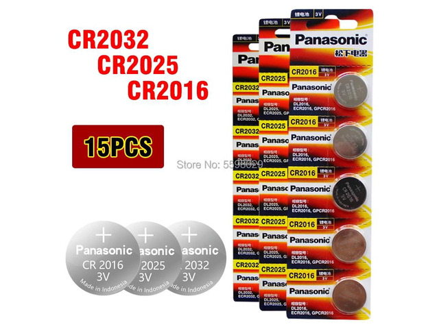15Pcs brand battery for 3v cr2032 cr 2025 cr2016 button cell coin batteries for watch computer