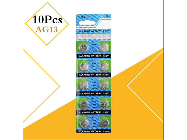 bateria sr44 10Pcs/1card AG13 Button Cell Batteries Wholesale SR1154 SR44 LR44 3