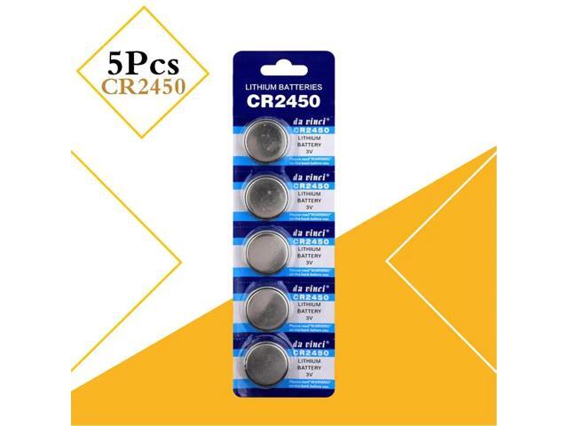 5 x 3V CR2450 Button Batteries LM2450 KCR2450 5029LC Cell Coin Lithium Battery CR 2450 For Watch Electronic Toy Remote