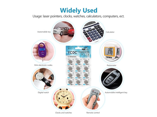 12Pcs 2020 AG13 LR44 Watch Clock Battery Pilas Alkaline Button Coins Cells LR 44