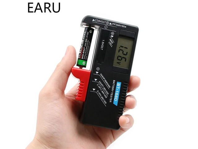1pc BT-168D Digital Battery Capacitance Diagnostic Tool Battery Tester LCD Display Check AAA AA Button Cell Universal Tester