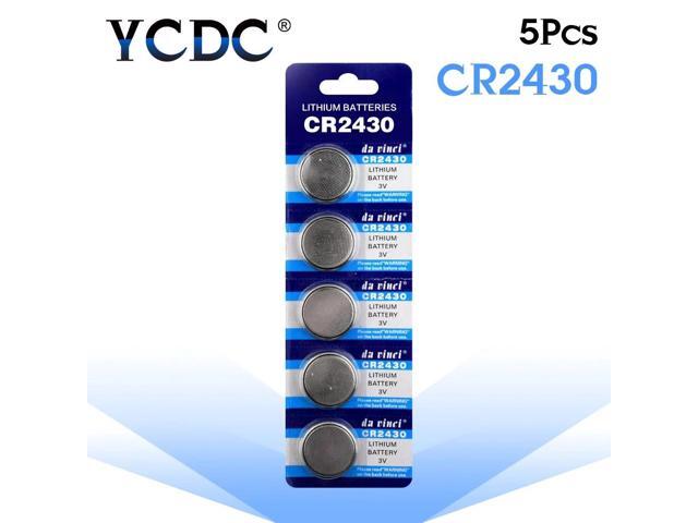 5pcs/pack CR2430 Button Batteries DL2430 BR2430 KL2430 Cell Coin Lithium Battery 3V CR 2430 For Watch Electronic Toy Remote