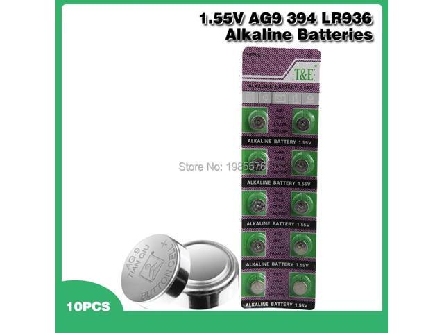 10pcs/pack LR936 394 AG9 Button Battery SR936 194 Cell Coin Alkaline Batteries 1.55V SR936SW CX194 For Watch Toys Remote