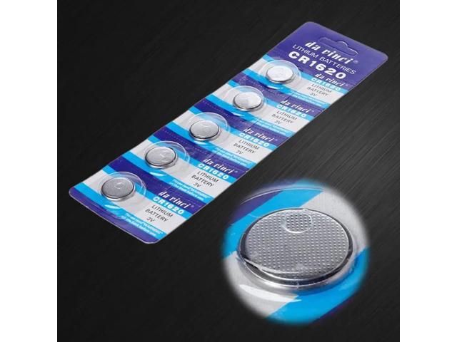 5PCS Lithium Battery CR1620 Electronic Button Coin Cell Batteries 3VECR1620 DL1620 5009LC Watch Toy Remote CR 1620