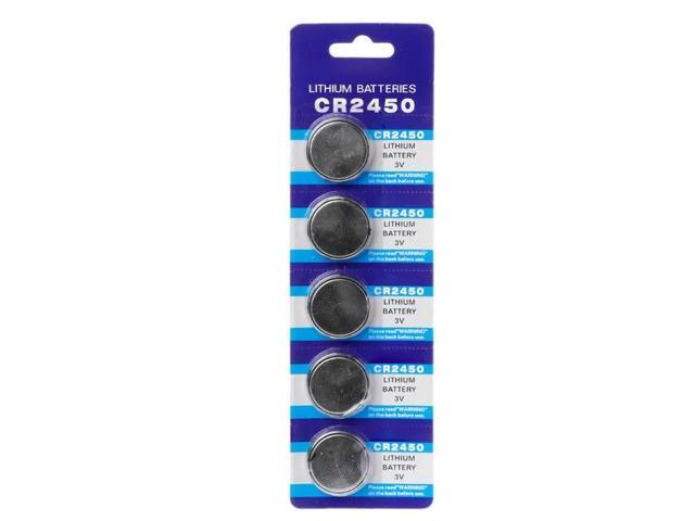 5PCS Button Battery CR2450 Electronic Lithium Coin Cell Batteries 3V KCR2450 5029LC LM2450 Watch Toy Remote