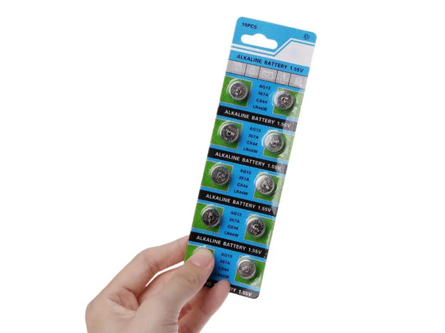 10PCS Alkaline Battery AG13 1.5V LR44 386 Button Coin Cell Watch Toys Batteries Control Remote SR43 186 SR1142 LR1142