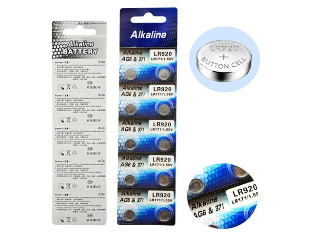 10pcs AG6 371 SR920SW LR920 SR927 171 370 L921 LR69 SR920 1.55V Button Cell watc