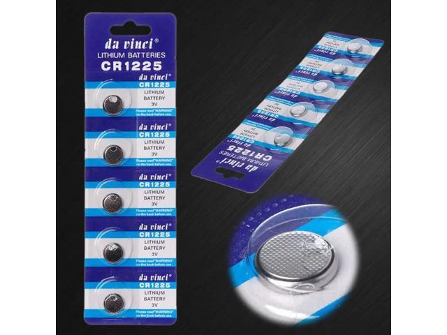 5PCS Lithium Battery CR1225 Electronic Coin Cell Button Batteries 3V LM1225 BR1225 KCR1225 CR 1225 Watch Car Key Toy