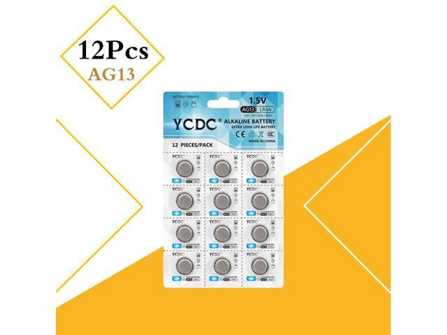 12pcs AG13 Coin Cell Battery AG 13 1.5V LR44 357 357A S76E G13 Alkaline Button Batteries For Watch Electronic Remote