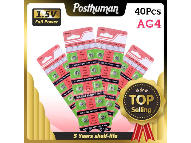 POSTHUMAN 40pcs SR626SW WATCH COIN CELL BATTERY For watch Button Battery SR626 3