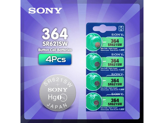 2020 4Pcs 621 Watch Battery AG1 LR621 sr621sw 364A 1.5V LR60 Silver Oxide Button