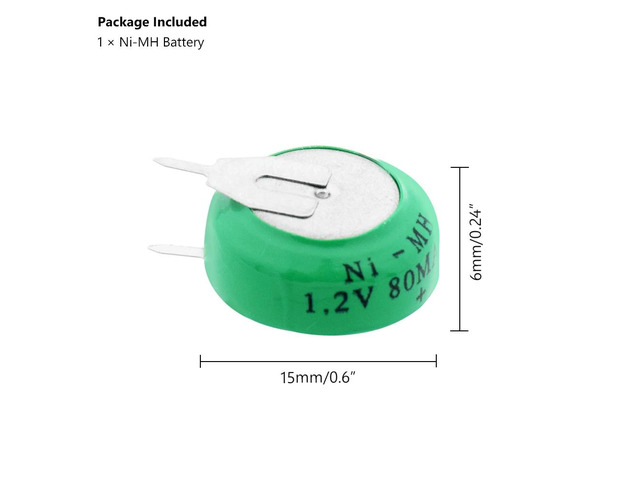 Rechargeable 1.2 Volt 80mAh Ni-MH Li-Po Lithium Li-polymer Batteries Button Coin Cell Battery With Solder Pins for watch toy