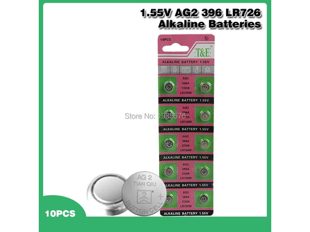 10pcs/pack LR726 396 AG2 Button Battery SR726 196 Cell Coin Alkaline Batteries 1