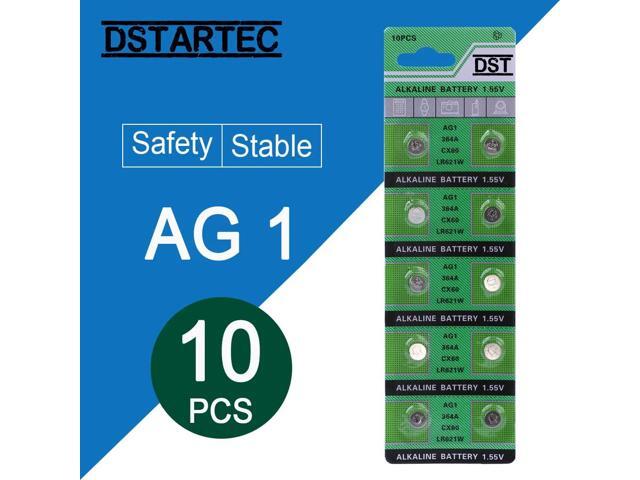10pcs 30mAh 1.55V AG1 LR621 364 164 531 SR621 SR621SW SR60 SP364 TR621 Button Batteries For Watch Toys Remote Cell Coin Battery