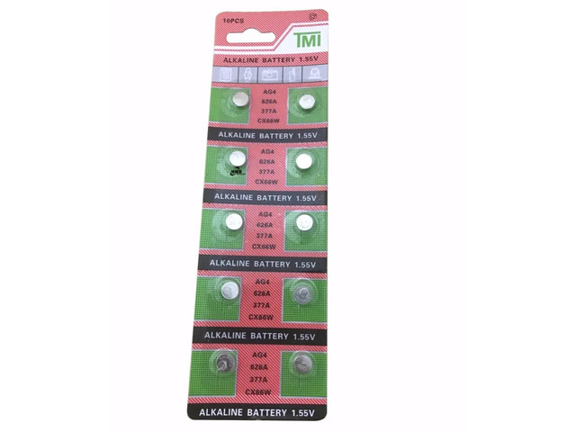 Wholesale 10PCS/lot =1cards AG4 377A 377 LR626 SR626SW SR66 LR66 button cell Watch Coin Battery,TIANQIUBrand Battery
