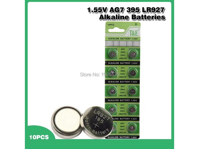 10pcs/pack Fast Selling AG7 Alkaline Batteries G7 LR57 LR927 SR927W 395 Coin Button Cell 1.55V For Watch Toys Remote