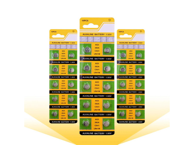 30pcs AG3 SR41 192 Button Battery 392A L736 LR41 392 384 Alkaline Battery Counter Electronic Instrument Battery Replacement
