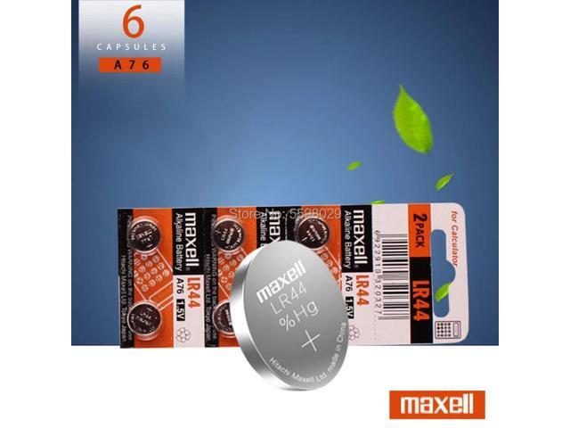 6pcs/Lot LR44 for Maxell Alkaline Button Battery 1.5V Lithium Coin Batteries A76 AG13 G13A LR44 LR1154 357A SR44 0%Hg